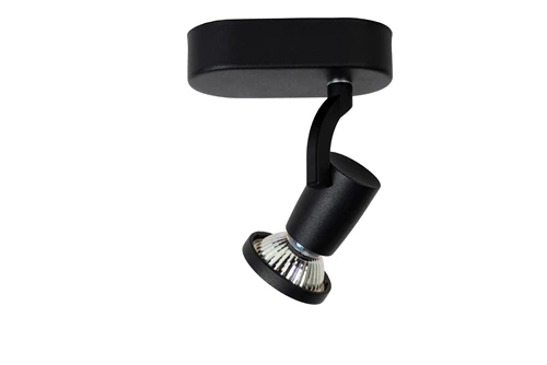 Lucide JASTER-LED - Foco de techo - LED - GU10 - 1x5W 2700K - Negro - detalle 1
